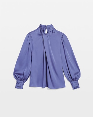 マイカアンドディール MICA&DEAL volume sleeve blouse （PURPLE） Violet & Claire Womens Top Size M Orchid Purple Solid Blouse